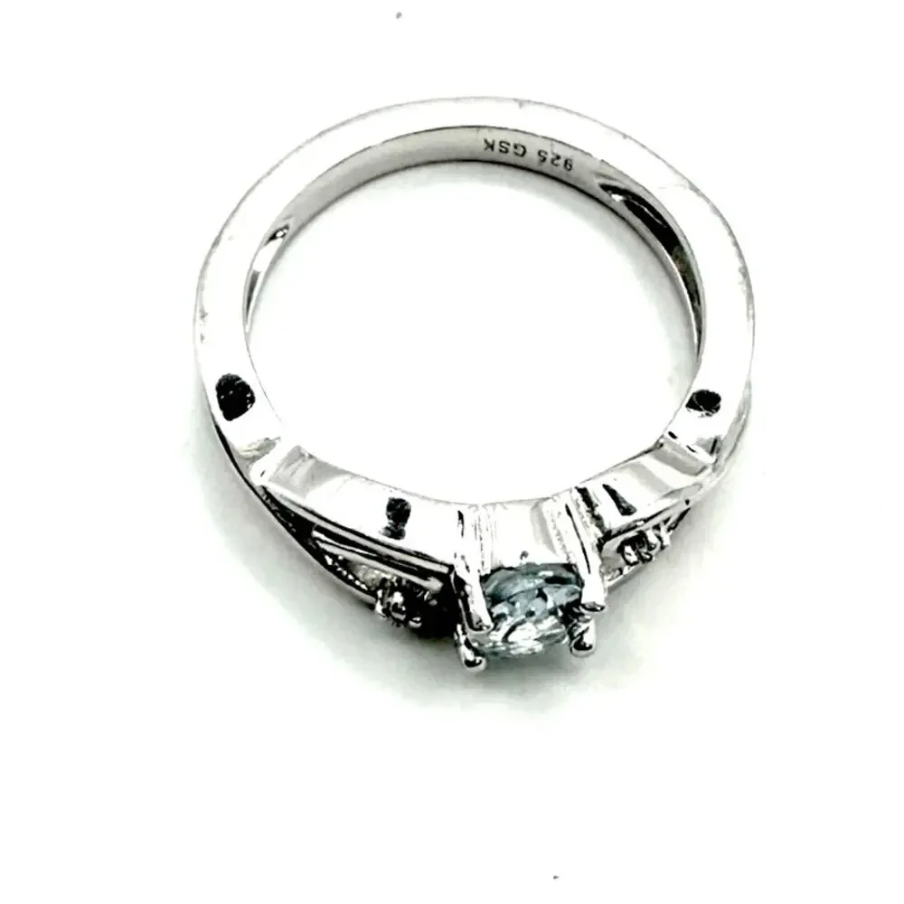GSK Sterling Silver Ring Pinkie Size 5 Gem Stone Kings Retro Vintage Minimalist